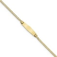 thumbnail image 5 of 14k Curb Link Soft Diamond Shape ID Bracelet (Weight: 3.1 Grams, Length: 7 Inches), 5 of 5