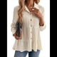 thumbnail image 2 of Blusa Peplum con Botones y Cuello de Larga para Mujer, Holgada y Texturizada. S, 2 of 9
