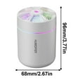 thumbnail image 3 of Mini Portable Humidifier, USB-Powered Aroma Diffuser, High Mist Output, Quiet Operation for Car, Home, Office, Baby Room, Compact Travel-Friendly Design, 3 of 9