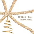 thumbnail image 3 of Christmas Decorations Gold Glass Rhinestone Bow Tree Topper, Christmas Tree Top Decoration for Indoor Outdoor Home Room Party, Christmas Tree Ornaments Xmas Tree Toppers Decor 2025, 3 of 12