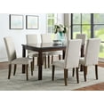 thumbnail image 3 of Upholstered Dining Chairs Set of 2, Linen Fabric Dining Room Chairs with Nailhead Trim and Solid Wood Legs, Armless Dining Chairs for Home Kitchen Dining Room Living Room - Beige, B2354, 3 of 10