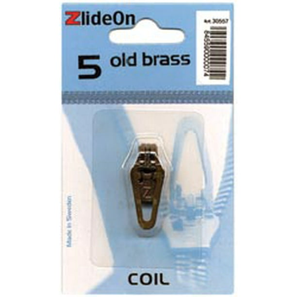 ZlideOn Zipper Pull Replacements Coil 5Old Brass