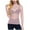 Pink, variant on 2023 Valentine's Day Gift Womens Long Sleeve High Neck Arm Shaper Top Sheer Mesh Yoke Casual Blouse Shirt