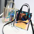 thumbnail image 3 of Bolsos de cadena con hebilla para mujer atractivos, bolso de teléfono para niñas, bolsos de mensajero de hombro cruzado de PVC transparente para mujer Vogacara BB6716-01, 3 of 7