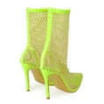 thumbnail image 6 of Mostsola Fishnet Ankle Boots for Women Pointy Toe Stiletto Sexy Nightclub Party Rhinestone Boot, 6 of 8