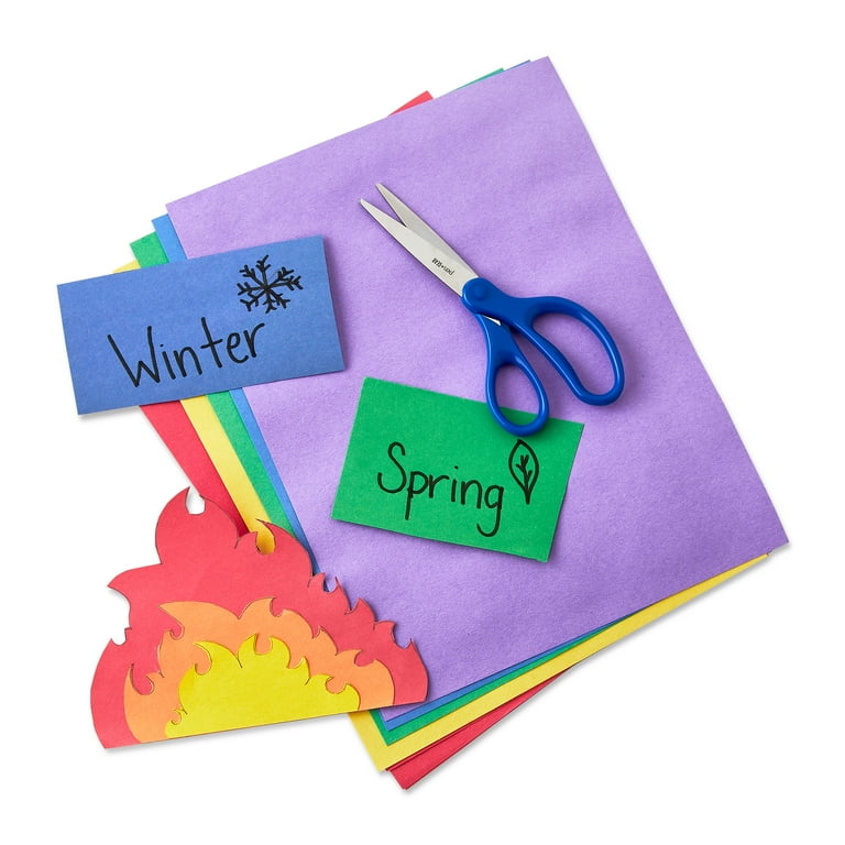 Pen+Gear Heavyweight Construction Paper, Assorted Colors, 9" x 12", 50 Sheets