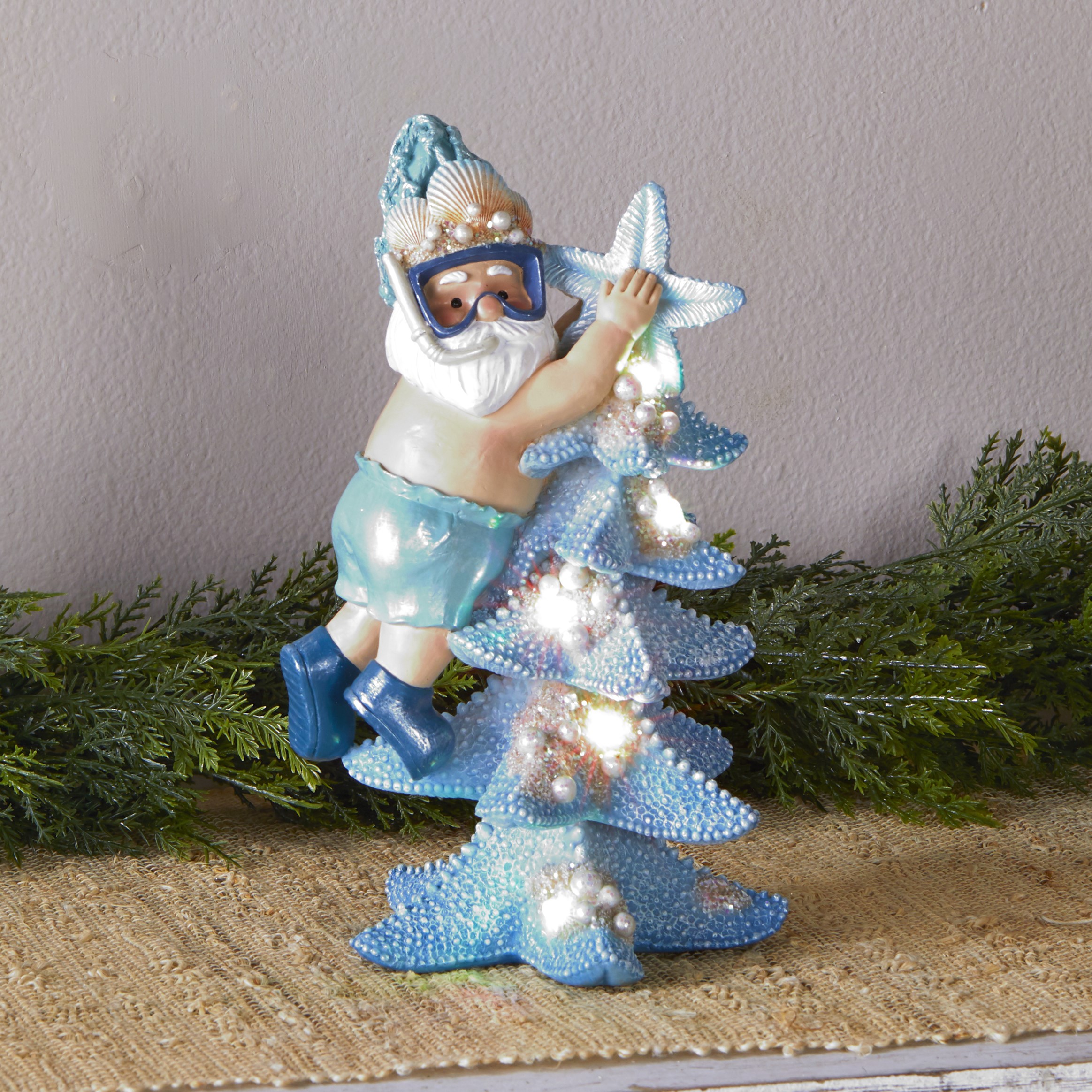 Coastal Home LED Starfish Figurine Blue