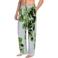 thumbnail image 2 of Bingfone Watercolor Green Leaves Mens All Over Print Sleep Pajama Pants-X-Large, 2 of 9