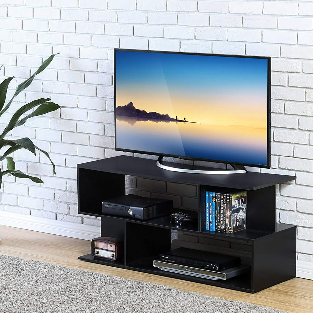 Homury Wood Coffee Table Media TV Stand Storage Console