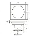 thumbnail image 4 of Bronze Bathroom Floor Drain - Antique Unique Square Shower Floor Drain, Carved Flower Toilet Garden Floor Drain 10 10cm, 4 of 5