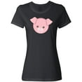 thumbnail image 3 of Inktastic Cute Pig, Little Pig, Pig Head, Pink Pig Women's T-Shirt, 3 of 5