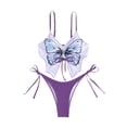 thumbnail image 4 of Coduop Women's Butterfly Bikini Set Two Piece Bathing Suit Beachwear Swimsuits, 4 of 7
