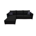 thumbnail image 3 of Sala Esquinera El Bazar Store Interlaken Negro 280X180 cm, Tela Lino nacional, Modular, 3 of 7
