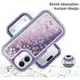 thumbnail image 5 of For iPhone 11 Case Glitter Floating Liquid Shiny Quicksand Case for Women Girls Heavy Duty Shockproof Protective Case Hard PC Bumper Soft TPU Cover，Purple, 5 of 7
