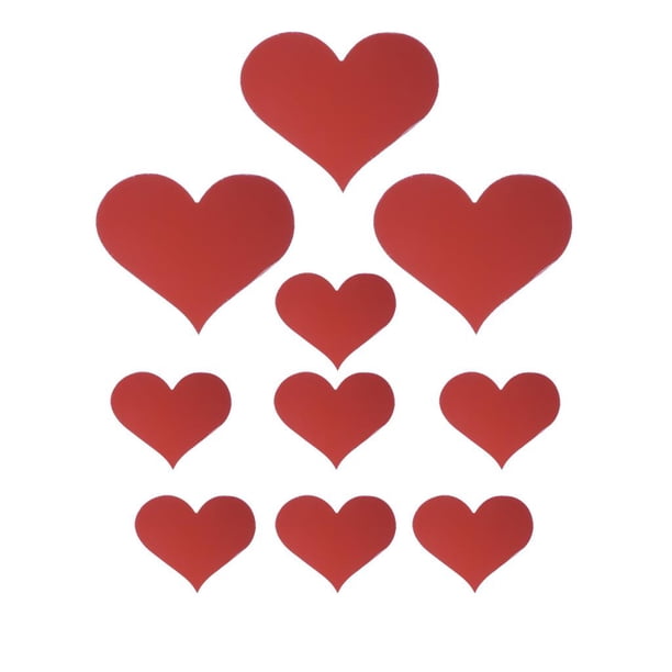 Espejo 3D Amor Corazones Etiqueta De Calcomanía DIY Extraíble Acrílico rojo