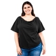 thumbnail image 1 of Blusa escote drapeado Roman Fashion Talla Extra 228 Negro 38, 1 of 6