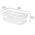 thumbnail image 2 of Caja de almacenamiento Sterilite rectangular con tapa abatible, paquete de 6 unidades, 4,5 L, transparente, 2 of 9