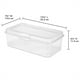 thumbnail image 2 of Caja de almacenamiento Sterilite rectangular con tapa abatible, paquete de 6 unidades, 4,5 L, transparente, 2 of 9