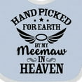 thumbnail image 4 of Inktastic Handpicked for Earth by My Meemaw in Heaven with Angel Wings Boys or Girls Baby Bib, 4 of 4