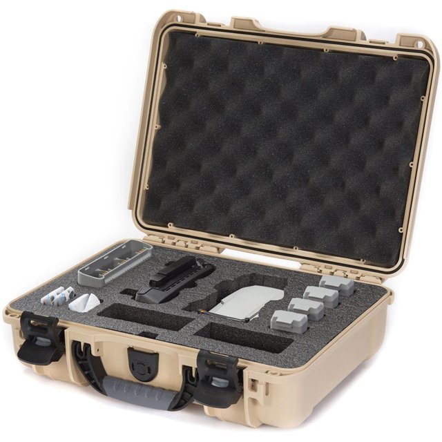 Nanuk 910 Étui Rigide Étanche avec Insert en Mousse pour Kit DJI Mini SE Fly More, Beige