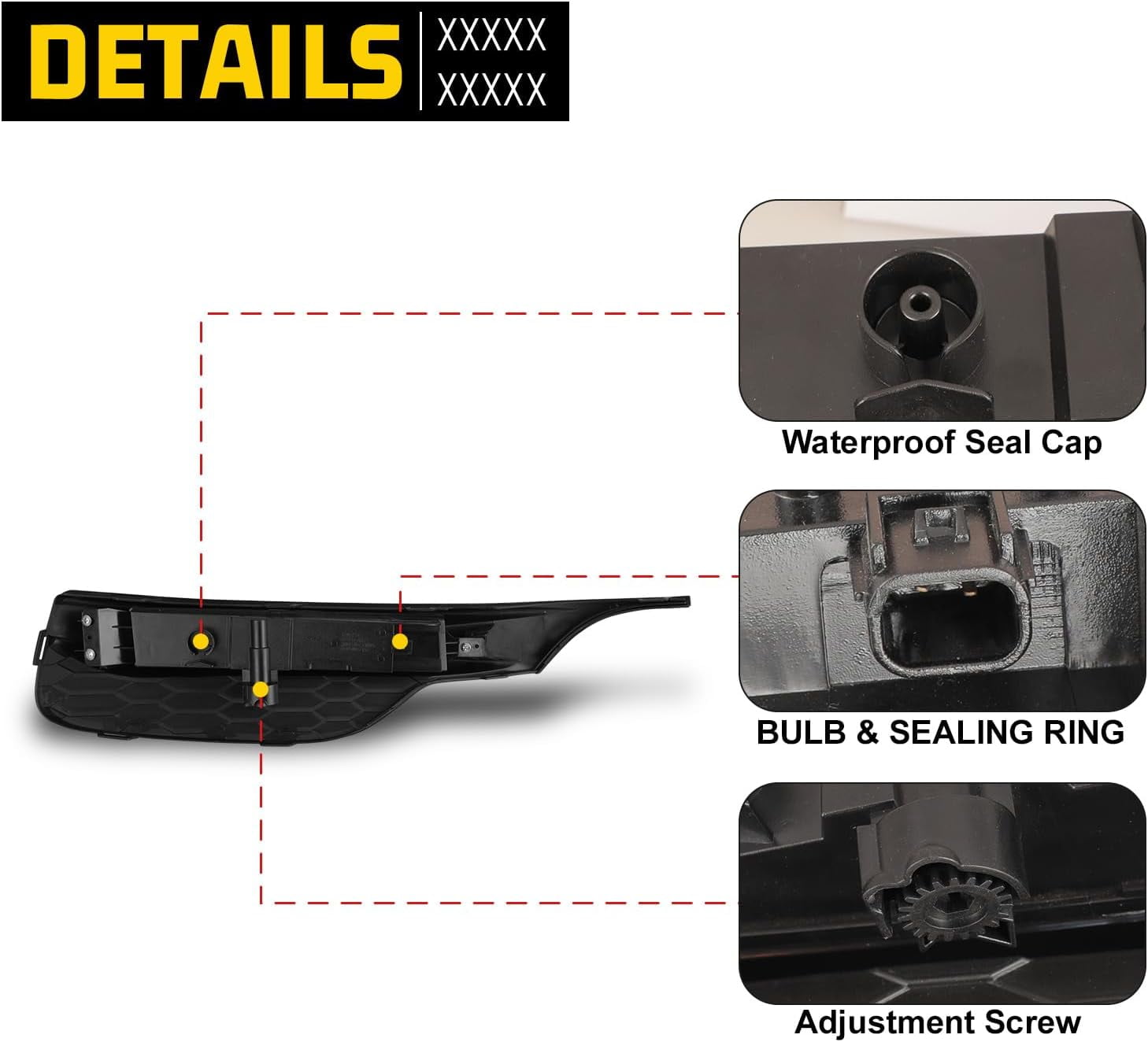 Fog Lights Assembly for Honda Accord Sedan 2016 2017,OEM Replacement Fog Lamps Clear Lens