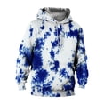 thumbnail image 5 of Men's Loose Fit Hoodie with Tie-Dye Print, Casual Pullover Sweatshirt with Hood, Long Sleeve Streetwear for Fall Winter, Christmas Gift, Daily Comfort Wear,Purple,M, 5 of 6