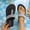 Silver, variant on Women's Beach Wedge Sandals Rhinestone Toe Post Round Toe Open Toe Thick Sole Summer Vacation Travel Flip Flops