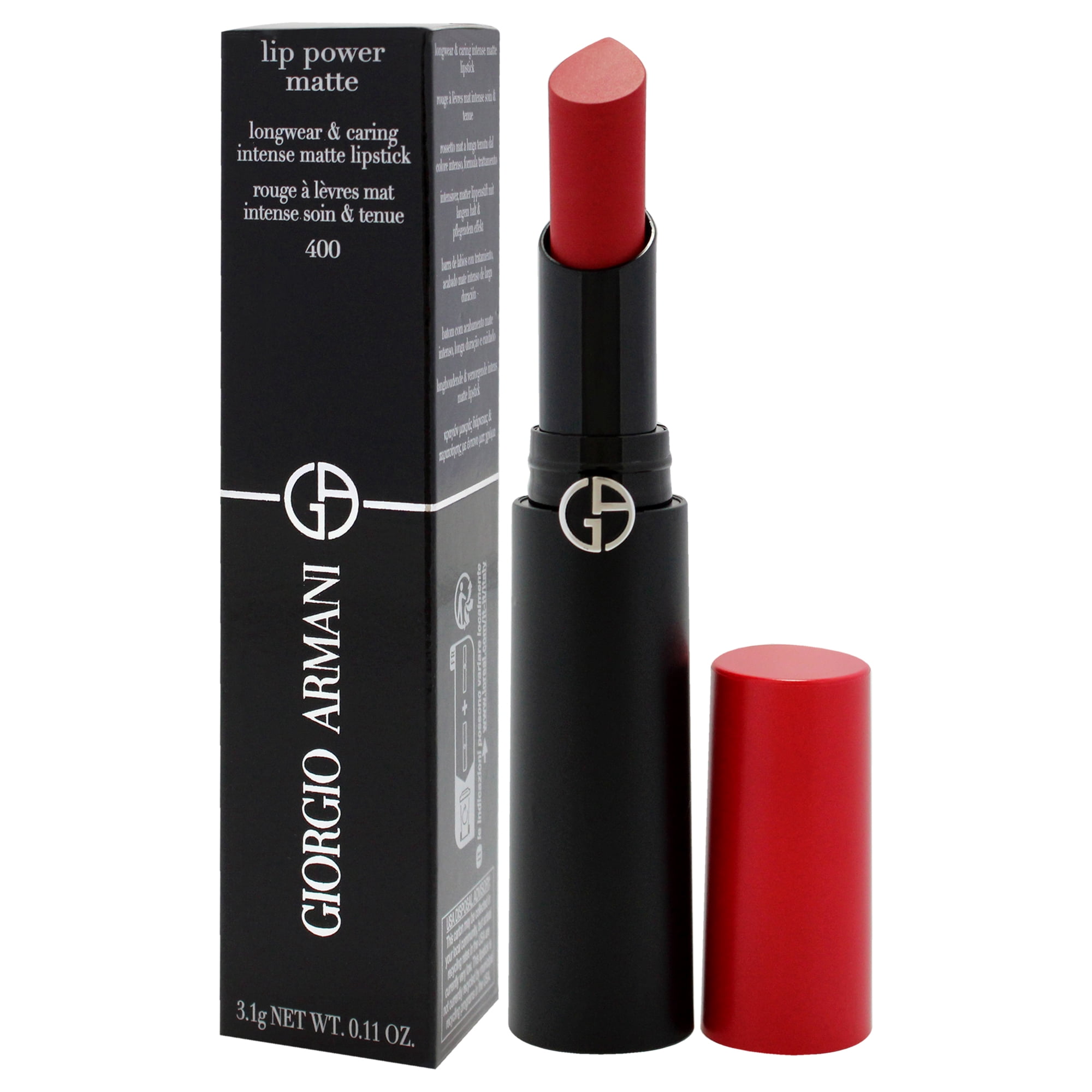 Giorgio Armani Lip Power Matte Longwear Lipstick - 400 Four Hundred , 0.11 oz Lipstick