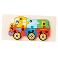 thumbnail image 2 of Rompecabezas de madera CUTICAT Montessori Vehículo Coche 1-3 años, 2 of 8
