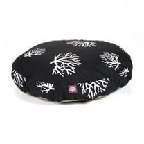 36 in. Coral Round Pet Bed - Black