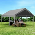 thumbnail image 2 of Heavy Duty Carport, 10x20/12x20 ft/13x20 Portable Car Canopy Garage Boat Shelter Party Tent, UV Resistant Waterproof Carport Canopy, 2 of 7