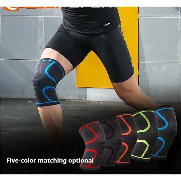 1PCS Knitted sports knee pads, running basketball, cycling fitness, anti slip, breathable nylon knee pads for men and women