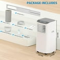 thumbnail image 3 of Historyli Portable Air Conditioner 8000 BTU 3-IN-1 Room AC Unit for 350 Sq.Ft, Fan/Dehumidifier Modes, Remote Control, 24H Timer, Standing, 3 of 7