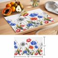 thumbnail image 6 of Watercolor Plant Placemats Set of 6, Red Blue Poppy Floral Decoration Non-Slip Place Mats Washable Table Mats for Kitchen Dining Table Decorations Indoor/Outdoor, 6 of 9