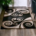 thumbnail image 3 of MDA Home Orelsi Black/Brown Contemporary Polypropylene Area Rug - 6'9" x 9'6", 3 of 6