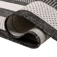 thumbnail image 3 of JONATHAN Y TSN209D-28 Dover Classic 3-Stripe Border Dark Gray/Ivory 2 ft. x 8 ft. Indoor/Outdoor Runner Rug, 3 of 7