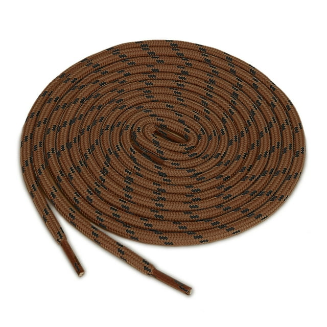 INSPIRE CHIC 3 Paires Lacets Ronds Antidérapants Résistants à l'Usure pour Bottes pour la Randonnée la Marche Chaussures d'Extérieur Rouge Brun Noir 100cm / 39.37 Pieds