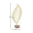 thumbnail image 3 of DecMode Aluminum Contemporary Leaf Sculpture, White, 3 of 7