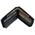 thumbnail image 6 of RFID Blocking Mens Zip Around Wallet Cowhide Leather Zipper Bifold, 6 of 38