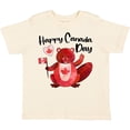 thumbnail image 3 of Inktastic Happy Canada Day Cute Red Beaver with Canadian Flag Boys or Girls Toddler T-Shirt, 3 of 5