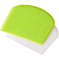 thumbnail image 1 of 2 Pcs Dough Scraper Dual Sided, Pizza Dough Cutter, Bread Scraper, Cake Scraper, Pastry Cutters for Baking, Flexible and Food Grade Plastic Bowl Scraper for Bread-Green & White, 1 of 5