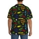 thumbnail image 2 of Balery Pixel Game Camisa Casual de Manga Corta con Botones para Hombre, Texturizada, Estilo Cubano, para Playa, Verano-Small, 2 of 4