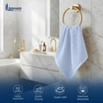 thumbnail image 5 of Linteum Textile Supply 12x12 Washcloth (Light Blue) – 100% Ring Spun Cotton Zero Twist Towels | Absorbent, Quick Dry, Durable for Bathroom, Spa, Gym (12 Pack), 5 of 6