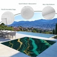 thumbnail image 6 of Outdoor Rug 4x6 ft Green Abstract Marble Texture Waterproof Outdoor Patio Rug Mat Non Slip Outside Area Rugs Carpet for RV,Camping,Porch,Deck,Pool,Balconybackyard,Gold Lines Cracks, 6 of 9