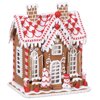 Red White Peppermint Stick Gingerbread House 9.5