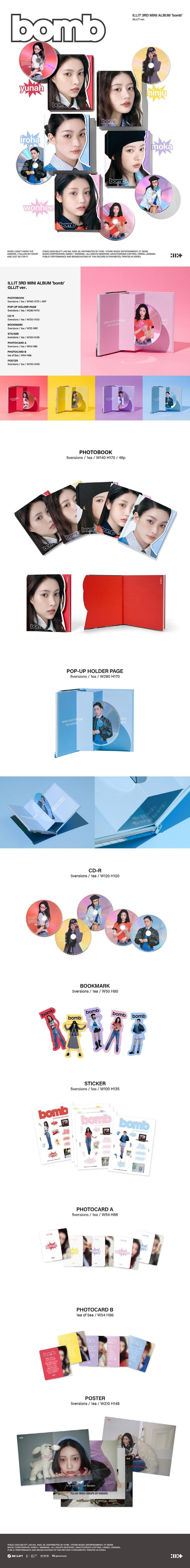 ILLIT - [BOMB] 3rd Mini Album RANDOM Version - Walmart.com