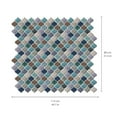 thumbnail image 6 of Walplus Peel and Stick Backsplash Arabesque Green and Blue 3D Tile Decals 24 Sheets 11" x 8", 6 of 10