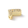 thumbnail image 2 of Brass Micro Pave Clear Cubic Zirconia Initial Multi-strand Links Real 18K Gold Plated Lead Free & Cadmium Free Long-Lasting Plated Rack Plating Letter L 10x5~9.5x4.5~5mm Hole: 1.5~3.2x2~8mm, 2 of 3