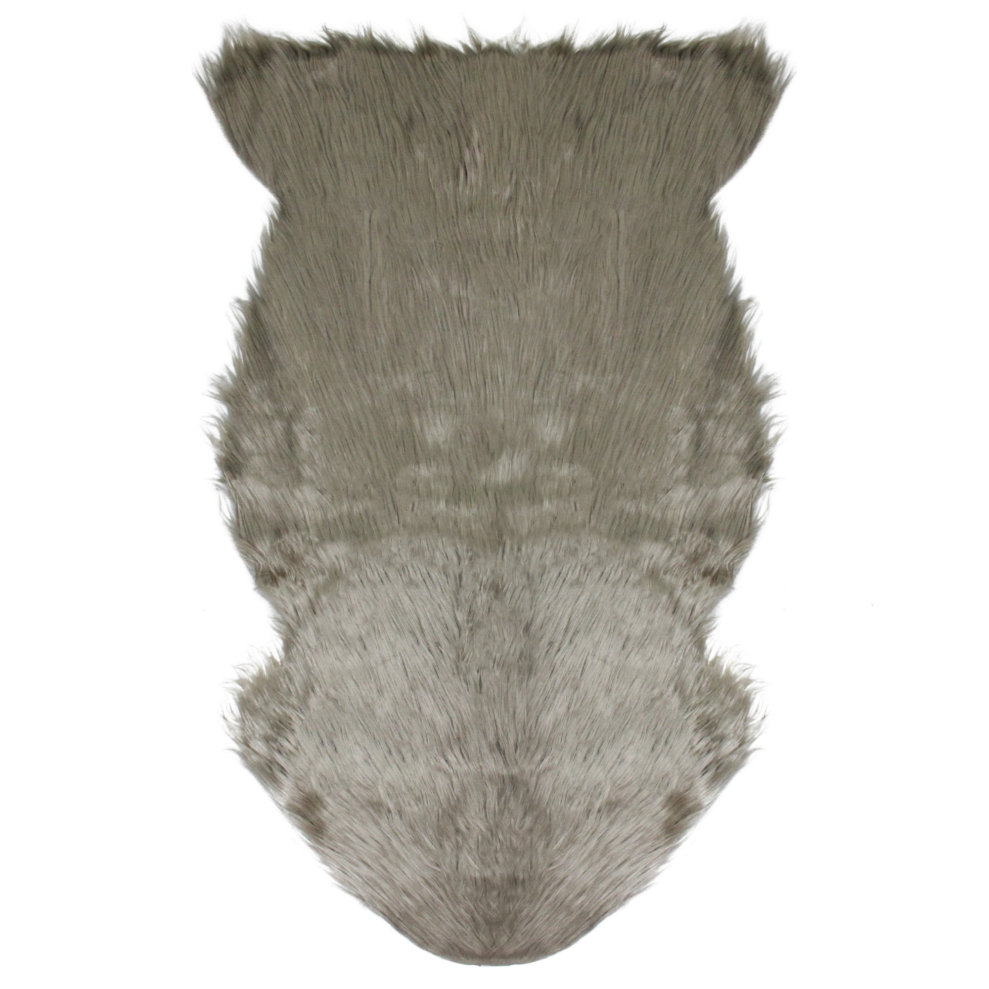 Northlight 2' x 3' Furry Chic Latte Brown Faux Fur Plush Pile Area Throw Rug
