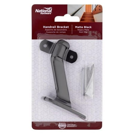 National Hardware Black Steel Handrail Bracket (Case of 5) National Hardware Black Steel Handrail Bracket (Case of 5)